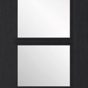 Internal Charcoal Black Vancouver (CLEAR GLASS) 4 Light Solid Core Pre-Finished Door